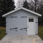 Steel entry door for easy access from side yard